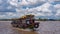 Mekong, Vietnam - August, 2019:Transport boat in the Mekong Delta