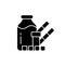 Melamine contamination testing black glyph icon