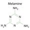 Melamine formula. Molecular structure. Line drawing. Vintage melamine formula, great design for any purposes