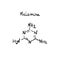 Melamine Molecule Formula Hand Drawn Imitation