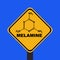Melamine warning sign
