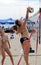 Melanie Pavels beach volleyball spike