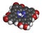 Melanin (eumelanin), proposed oligomeric structure model. Primary determinant of skin color. 3D rendering. Atoms are represented