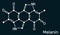 Melanin molecule. Polymers of tyrosine derivatives found in and causing darkness in skin (skin pigmentation), hair