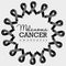 Melanoma cancer awareness ribbon design with text