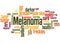 Melanoma - skin cancer word cloud concept 2