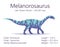 Melanorosaurus. Sauropodomorpha dinosaur. Colorful vector illustration of prehistoric creature melanorosaurus
