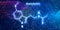 Melatonin hormone molecule.