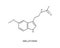 Melatonin molecular structure. Hormone used for jet lag, insomnia, circadian rhythm disorder therapy. Sleep and wake