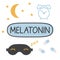 Melatonin sleep hormone concept