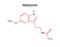 Melatonin structural formula of molecular structure