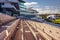 Melbourne, Australia - Spectator seating area at the Flemington racecourse