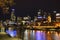 Melbourne Center Night Skyline