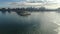 Melbourne city skyline as view from Port Phillip Bay