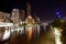 Melbourne City and Yarra River at night