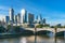 Melbourne cityscape with Princess bridge over Yarra river