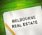 Melbourne Real Estate Property Report Representing Australian Realty In Victoria - 3d Illustration