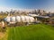 Melbourne Skyline Aerial with AAMI Park Stadium