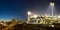 The Melbourne skyline and the Melbourne Cricket Ground