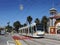 Melbourne tram -PTV passes Luna Park Amusement Park in St Kilda Victoria