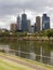 Melbourne Yarra River and skyscrapers