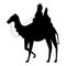 melchior wise man in camel silhouette