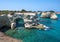 Melendugno,province of Lecce,Puglia,Italy. August 2021. The stacks of Sant`Andrea