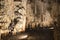 Melidoni cave with stalactites and stalagmites on the island of Crete