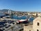 Melilla harbour with ferry and gas station