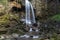 Melincourt waterfall. Tranquil high waterfall.