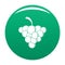 Mellow grape icon vector green