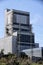 Melnik power plant main building with gray metal facade