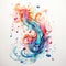 Melodic Wave - Whimsical Watercolor Music Note
