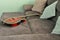 Melodija Menges old ruined vintage archtop jazz guitar 1961. Guitar on the sofa