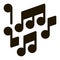 Melody Music Mono And Treble Notes glyph icon