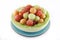 Melon balls in honeydew bowl