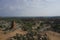 Melon Cactuses and red rock formations in the Tatacoa Desert, Desierto de la Tatacoa, Colombia