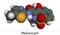 Meloxicam C14H13N3O4S2 molecule. It is a nonsteroidal anti-inflammatory drug NSAID. Molecular model