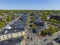 Melrose city center aerial view, Massachusetts, USA