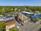 Melrose city center aerial view, Massachusetts, USA