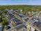 Melrose city center aerial view, Massachusetts, USA