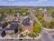 Melrose City Hall aerial view, Melrose, Massachusetts, USA