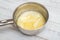 Melt the butter in a saucepan. Cooking ghee