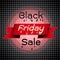 Melted black friday sale on dots background