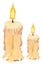 Melted candles, icon