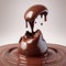 Melted chocolate ball