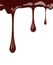 Melted chocolate dripping, isolated