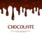 Melted dripping chocolate seamless vector