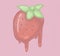 Melted strawberry gummy