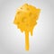 Melted Yellow Cheese piece Vector